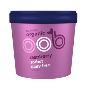 Kem Quả Mâm Xôi Hữu Cơ, Organic Raspberry Sorbet, Dairy Free (470ml) - OOB