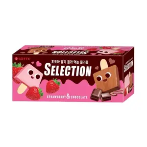 Kem Uyên Ương Socola & Dâu, Selection, Strawberry & Chocolate Ice Cream, 10 Cây (500ml) - LOTTE