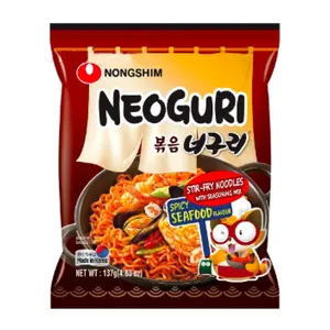 Mì Xào Khô Hải Sản Cay, Neoguri, Stir Fry Noodles, Spicy Seafood (137g) - NONGSHIM