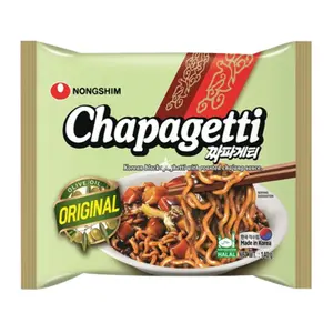 Mì Trộn Tương Đen, Chapagetti, Korean Black Spaghetti with Roasted Chajang Sauce (140g) - NONGSHIM