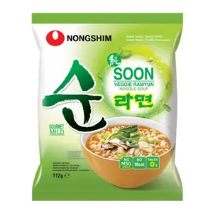 Mì Gói Chay, Soon Veggie Ramyun, Vegan Instant Noodle, Mild (112g) - NONGSHIM