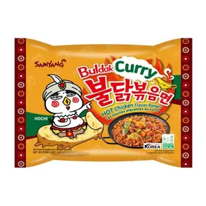 Mì Khô Gà Cay Vị Cà Ri, Buldak Curry, Hot Chicken Flavored Ramen (140g) - SAMYANG