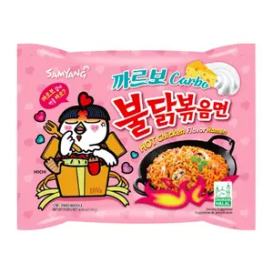 Mì Khô Gà Cay Vị Phô Mai, Buldak Carborana, Hot Chicken Flavored Ramen (130g) - SAMYANG