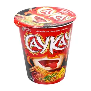 Mì Ly Cay Hương Vị Bò CayKay, Instant Noodle Cup, Spicy Beef (66g) - ACECOOK