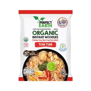 Mì Ăn Liền Hữu Cơ Vị Tom Yum, Organic Instant Noodles, Tom Yum (85g) - PERFECT EARTH