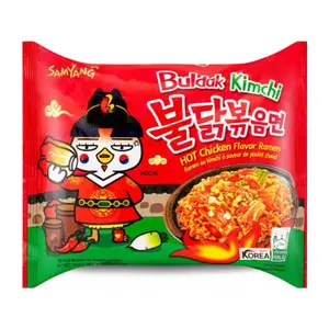 Mì Khô Gà Cay Vị Kim Chi, Buldak Kimchi, Hot Chicken Flavored Ramen (135g) - SAMYANG