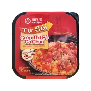Cơm Thịt Bò Cà Chua Tự Sôi, Self-Heating Tomato Beef Rice (290g) - HAIDILAO