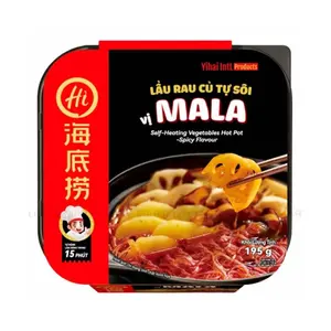 Lẩu Rau Củ Tự Sôi Vị Mala, Self-Heating Vegetables Hot Pot, Spicy Flavour (195g) - HAIDILAO