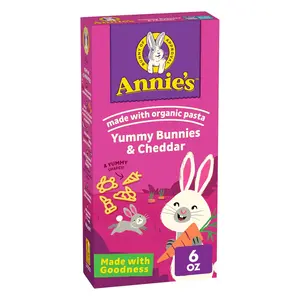 Nui Hình Thỏ & Phô Mai Cheddar, Pasta & Cheese, Yummy Bunnies & Cheddar, 6 oz (170g) - ANNIE'S HOMEGROWN