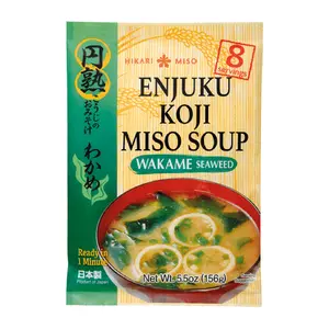 Súp Miso Rong Biển Ăn Liền, Enjuku Koji Miso Soup with Wakame Seaweed, 8 Phần, 5.5 oz (156g) - HIKARI MISO