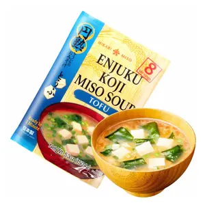 Súp Miso Đậu Hũ Ăn Liền, Enjuku Koji Miso Soup with Tofu, 8 Phần (150.4g) - HIKARI MISO
