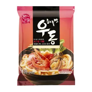 Mì Udon Hải Sản, Udon Noodles with Soup Base, Seafood Flavor (212g) - BON GO JANG