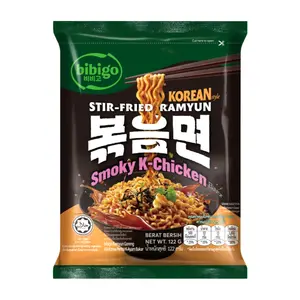 Mì Xào Hàn Quốc Vị Gà Xông Khói, Korean Stir-Fried Ramyun, Smoky K-Chicken (122g) - BIBIGO