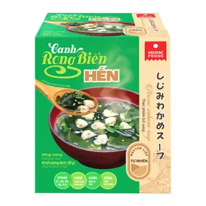 Canh Rong Biển Hến, Asuzac Wakame Soup with Mussels, 10 Gói (35g) - ASUZAC FOODS