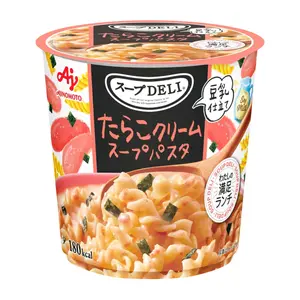 Mì Ý Sốt Kem Trứng Cá Tuyết & Sữa Đậu Nành, Soup Deli, Tarako Cream Soup Pasta with Soy Milk (44.2g) - AJINOMOTO