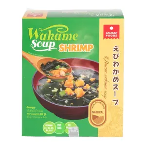 Canh Rong Biển Tôm, Wakame Soup with Shrimp, 10 Gói (40g) - ASUZAC FOODS