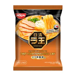 Mì Ramen Ăn Liền Hương Vị Thịt Hầm Tonkotsu Cay, Nissin Raoh, Spicy Tonkotsu Flavor (95g) - NISSIN
