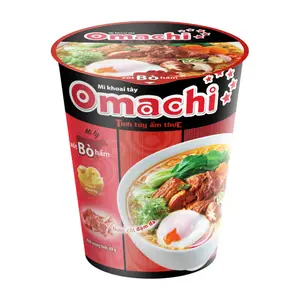 Mì Khoai Tây Mì Ly Xốt Bò Hầm, Potato Noodle Cup, Braised Beef Flavor (69g) - OMACHI