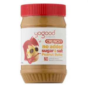 Bơ Đậu Phộng Giòn, Crunchy Peanut Butter, No Added Sugar & Salt (453g) - YOGOOD
