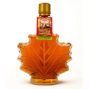 Siro Lá Phong Hữu Cơ, Organic Maple Syrup, Leaf Shaped Bottle (250ml) - ECHO MOUNTAIN MAPLE