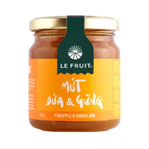 Mứt Dứa & Gừng, Pineapple & Ginger Jam (225g) - LE FRUIT
