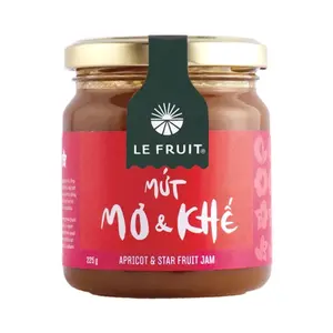 Mứt Mơ & Khế, Apricot & Star Fruit Jam (225g) - LE FRUIT