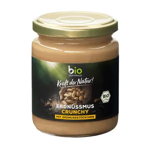 Bơ Đậu Phộng Giòn Hữu Cơ, Erdnussmus, Crunchy Peanut Butter (250g) - BIO-ZENTRALE