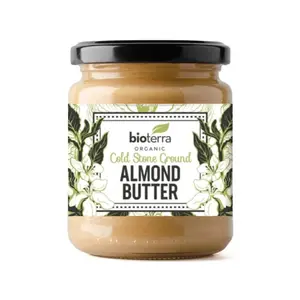 Bơ Hạnh Nhân Hữu Cơ Xay Đá Lạnh, Organic Cold Stone Ground Almond Butter (330g) - BIOTERRA
