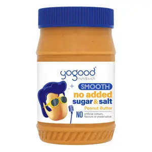 Bơ Đậu Phộng Mịn Không Đường, Peanut Butter, Smooth, No Added Sugar (510g) - YOGOOD