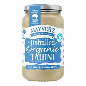 Bơ Hạt Vừng Nguyên Vỏ Hữu Cơ, Unhulled Organic Tahini (385g) - MAYVER'S