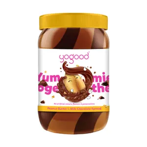 Bơ Đậu Phộng & Socola Sữa, Yummier Together, Peanut Butter & Milk Chocolate Spread (350g) - YOGOOD