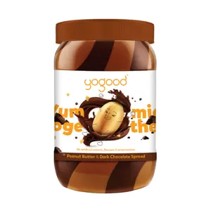 Bơ Đậu Phộng & Socola Đắng, Yummier Together, Peanut Butter & Dark Chocolate Spread (350g) - YOGOOD