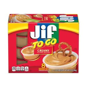 Bơ Đậu Phộng Mịn, To Go, Creamy Peanut Butter, 8 Hũ, 12 oz (344g) - JIF