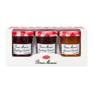 Combo Mứt Trái Cây Phúc Bồn Tử - Dâu - Mơ, Mini Deluxe, Fruits Preserve, 3 Hũ (90g) - BONNE MAMAN
