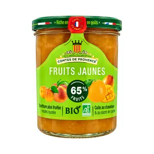 Mứt Mơ, Đào, Xoài, Cam Hữu Cơ, Fruits Jaunes, Organic Yellow Fruits Jam (350g) - COMTES DE PROVENCE