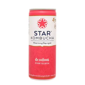Trà Lên Men Vị Ổi Hồng, Pink Guava (250ml) - STAR KOMBUCHA
