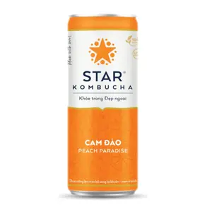 Trà Lên Men Vị Cam Đào, Peach Paradise (250ml) - STAR KOMBUCHA