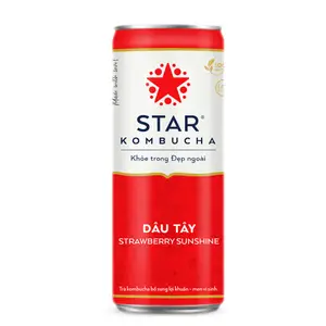 Trà Lên Men Vị Dâu Tây, Strawbery Sunshine (250ml) - STAR KOMBUCHA