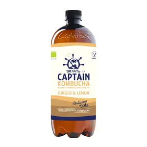 Trà Lên Men Hữu Cơ Gừng & Chanh, Ginger & Lemon Kombucha (1L) - THE GUTSY CAPTAIN