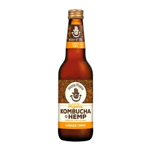 Trà Lên Men Hữu Cơ Vị Gừng, Organic Kombucha, Ginger Tonic (330ml) - HAPPY HIPPIE