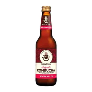 Trà Lên Men Hữu Cơ Vị Dưa Hấu, Organic Kombucha, Watermelon (330ml) - HAPPY HIPPIE