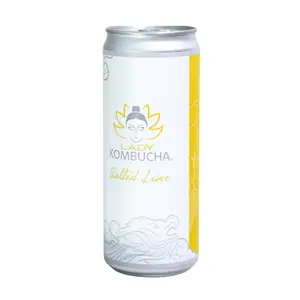 Trà Lên Men Vị Chanh Muối, Salted Lime Kombucha (330ml) - LADY KOMBUCHA
