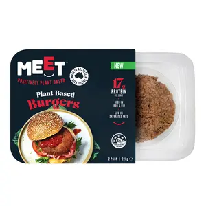 Bánh Burger Thuần Chay, Plant-Based Burgers, 2 Miếng (226g) - MEET