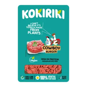 Thịt Burger Thuần Chay Đông Lạnh, Vegan Cowboy Burger (226g) - KOKIRIKI
