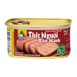 Thịt Nguội Đậu Nành Chay Vị Hun Khói, Plant Based Soybean Luncheon Meat, Smoky (200g) - ONG CHA VA