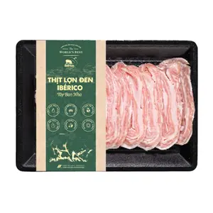 Thịt Lợn Đen Iberico Tây Ban Nha, Thịt Diềm Thăn Cắt Lát, Iberico Belly Secreto Sliced (250g) - THE WORLD'S BEST