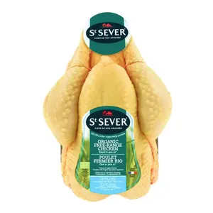Gà Nuôi Hữu Cơ Ăn Bắp, Organic Corn Fed Free Range Chicken (1.3 - 1.35kg) - ST SEVER