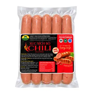 Xúc Xích Bò Vị Cay, Chili Beef Sausages, Gluten Free (500g) - PACOW INTERNATIONAL