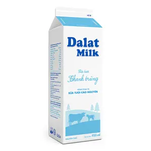 Sữa Tươi Thanh Trùng Nguyên Chất, Pure Pasteurized Fresh Milk (950ml) - DALAT MILK