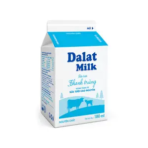 Sữa Tươi Thanh Trùng Nguyên Chất, Pure Pasteurized Fresh Milk (180ml) - DALAT MILK